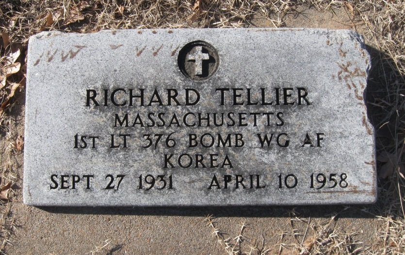 Individual military grave marker of Richard Tellier